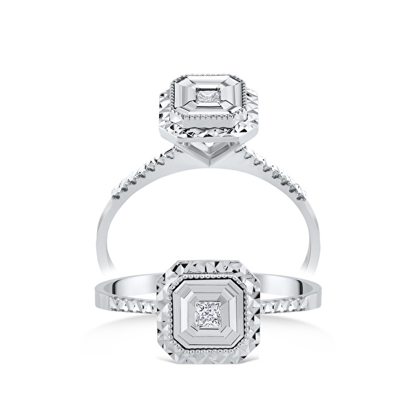 0,05 Karat Tasarım Pırlanta Yüzük Ddiamond