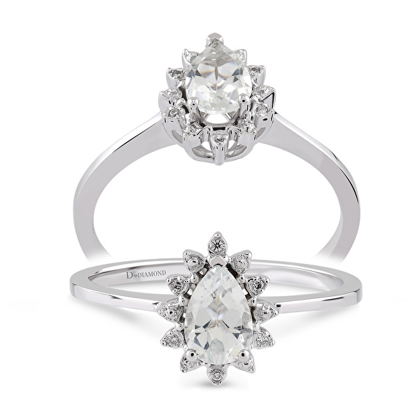 0,40 Karat Pırlanta Topaz Yüzük Ddiamond
