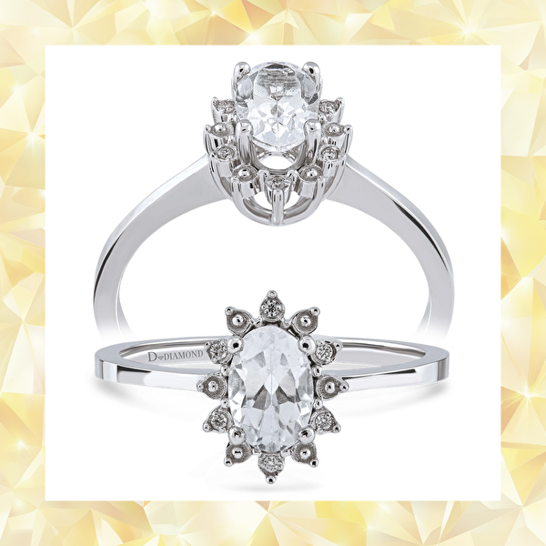 0,47 Karat Pırlanta Topaz Yüzük Ddiamond