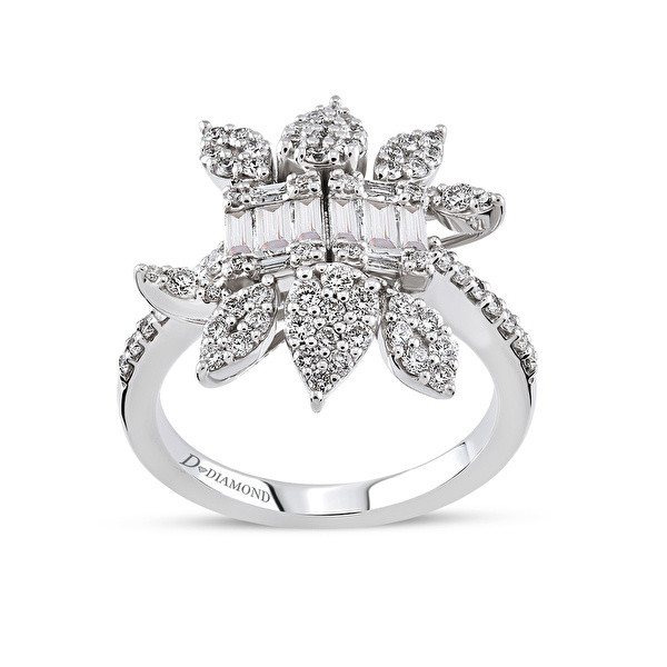 0,98 Karat Pırlanta Baget Tasarım  Yüzük 