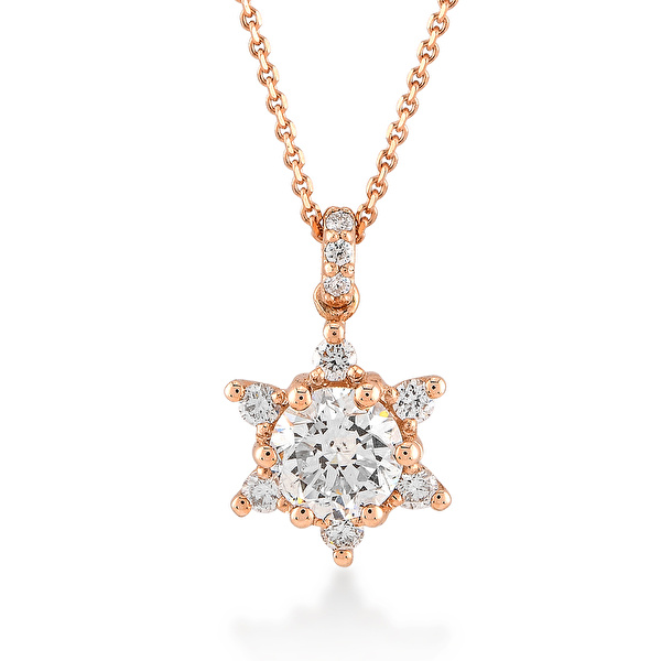 0,49 Karat Tasarım Pırlanta Tektaş Kolye Ddiamond
