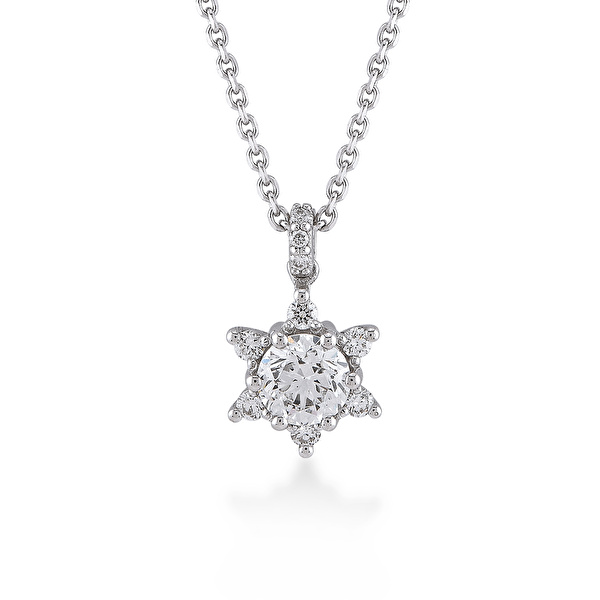 0,49 Karat Tasarım Pırlanta Tektaş Kolye Ddiamond