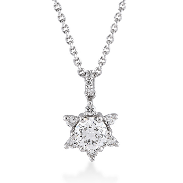 0,49 Karat Tasarım Pırlanta Tektaş Kolye Ddiamond