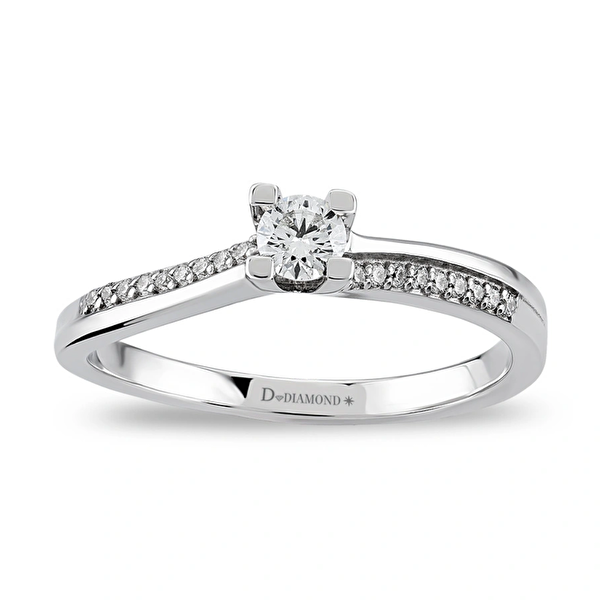 0,17 Karat Tektaş Pırlanta Yüzük Ddiamond
