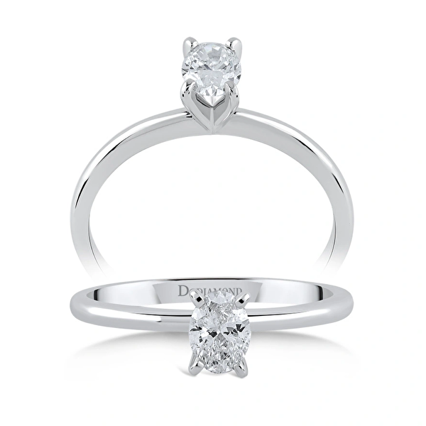 0,31 Karat Oval Tektaş Pırlanta Yüzük Ddiamond