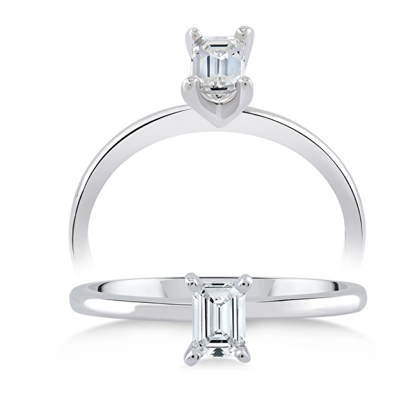 0,30 Karat Octagon Tektaş Pırlanta Yüzük Ddiamond