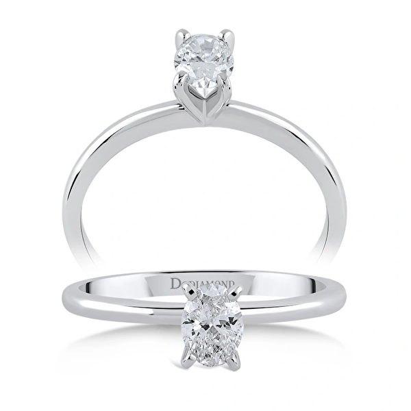 0,20 Karat Oval Tektaş Pırlanta Yüzük Ddiamond
