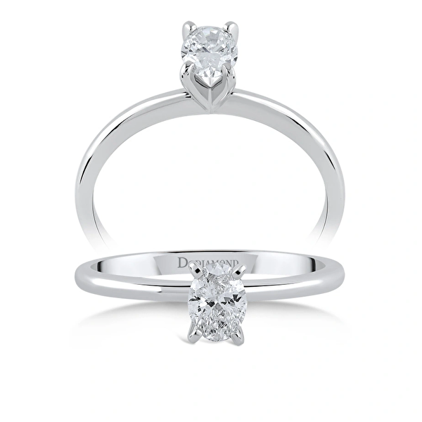 0,25 Karat Oval Tektaş Pırlanta Yüzük Ddiamond