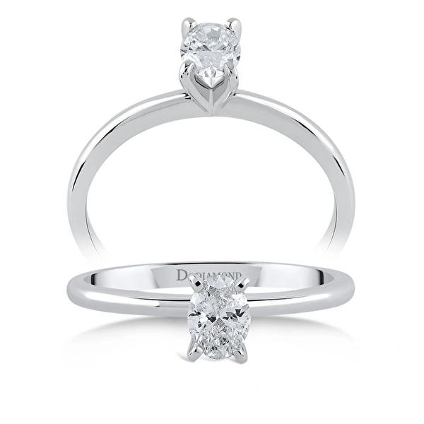0,40 Karat Oval Tektaş Pırlanta Yüzük Ddiamond