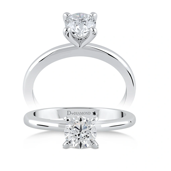0,45 Karat Tektaş Pırlanta Yüzük Ddiamond