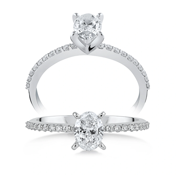 0,65 Karat Oval Tektaş Pırlanta Yüzük Ddiamond