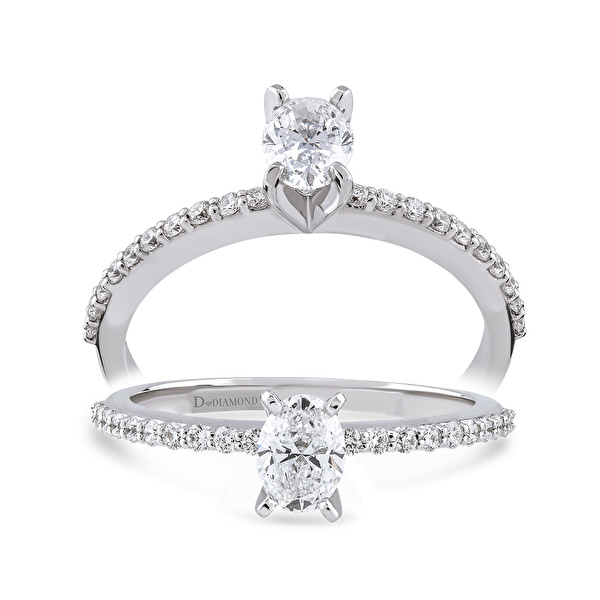0,45 Karat Oval Tektaş Pırlanta Yüzük Ddiamond