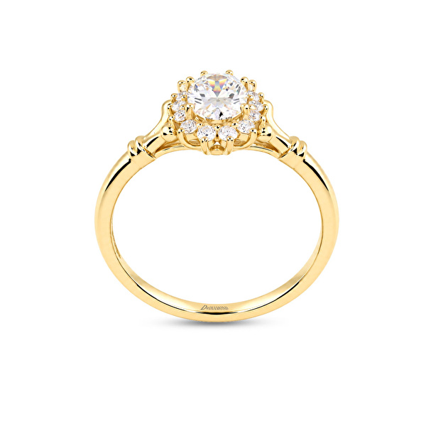 0,70 Karat Oval Vintage Tektaş Pırlanta Yüzük