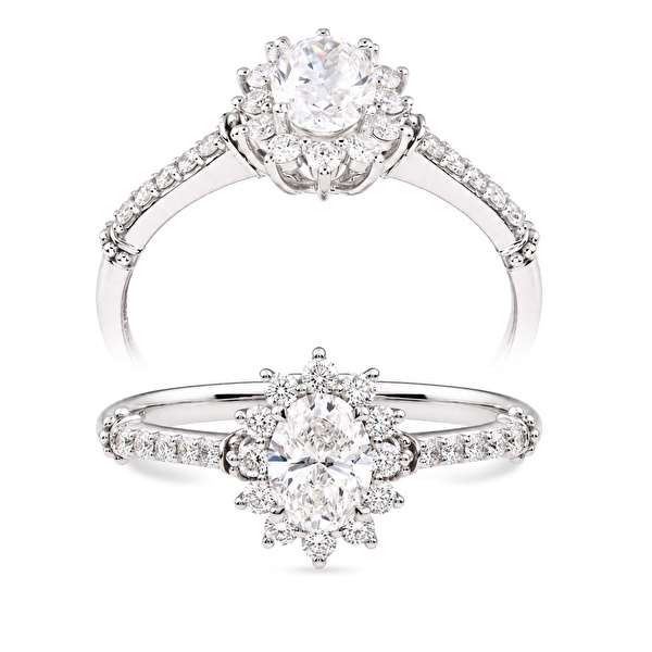 0,74 Karat Oval Vintage Tektaş Pırlanta Yüzük Ddiamond