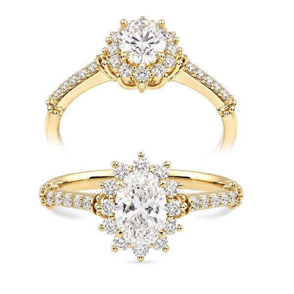 0,73 Karat Oval Tektaş Pırlanta Yüzük Ddiamond