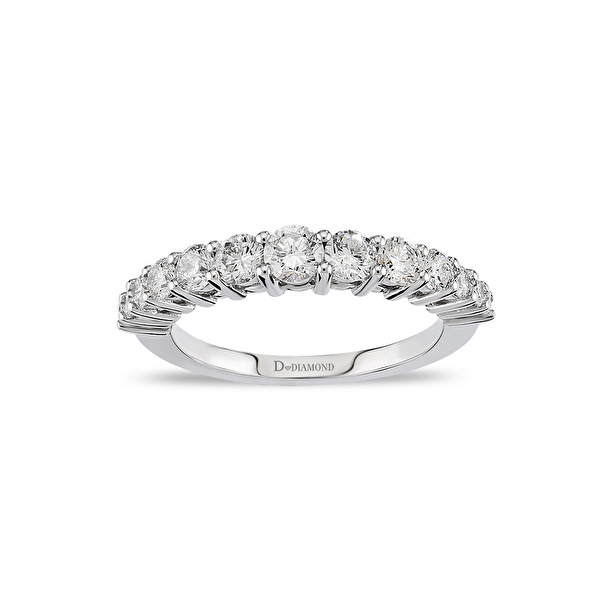 0,88 Karat Pırlanta Yarımtur Yüzük Ddiamond
