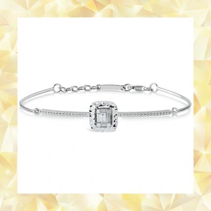 0,17 Karat Pırlanta Baget Bileklik