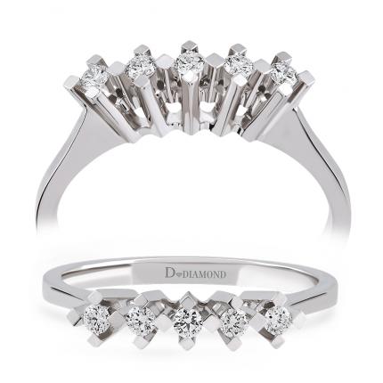 0,15 Karat Pırlanta Beştaş Yüzük