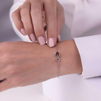 0,52 Karat Pırlanta Yakut Bileklik