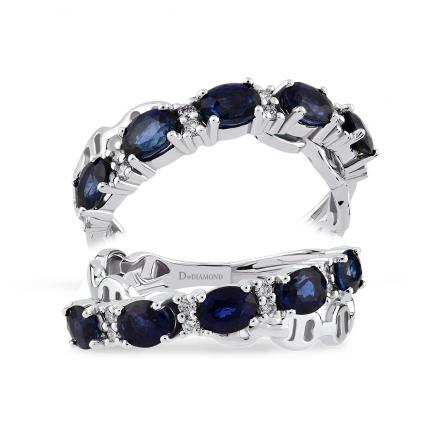 1.10 Karat Pırlanta Safir Yüzük