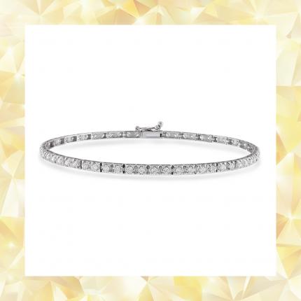 1,00 Karat Pırlanta Su Yolu Bileklik