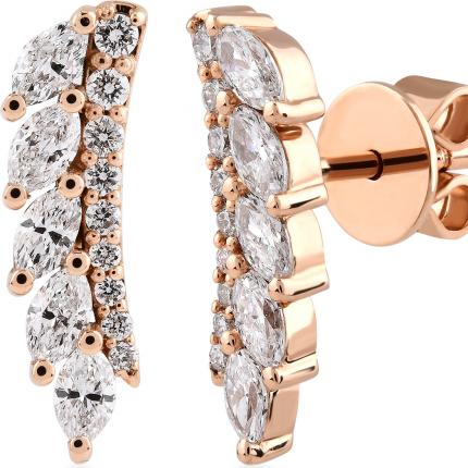 0,58 Karat Markiz Tasarım Pırlanta Küpe