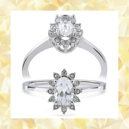 0,47 Karat Pırlanta Topaz Yüzük