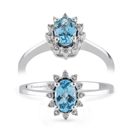 0,55 Karat Pırlanta Topaz Yüzük