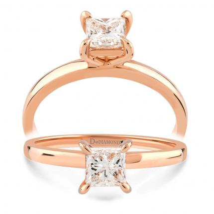 0,33 Karat Prenses Kare Tektaş Pırlanta Yüzük