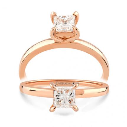 0,20 Karat Prenses Kare Tektaş Pırlanta Yüzük