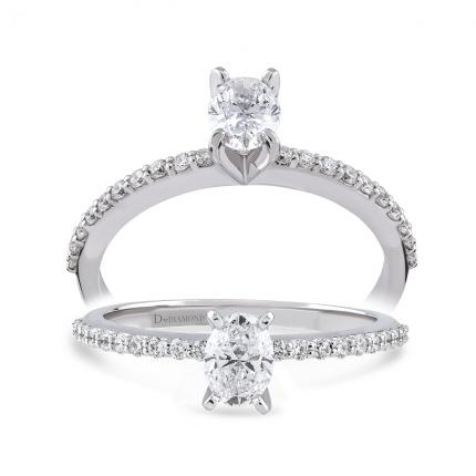 0,45 Karat Oval Tektaş Pırlanta Yüzük